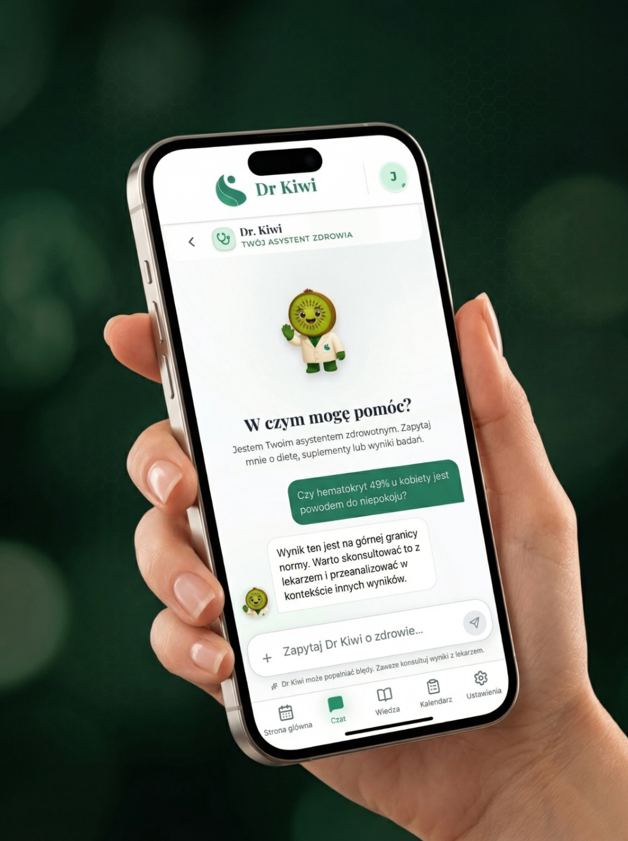Asystent Dr Kiwi odpowiada na pytania o zdrowie